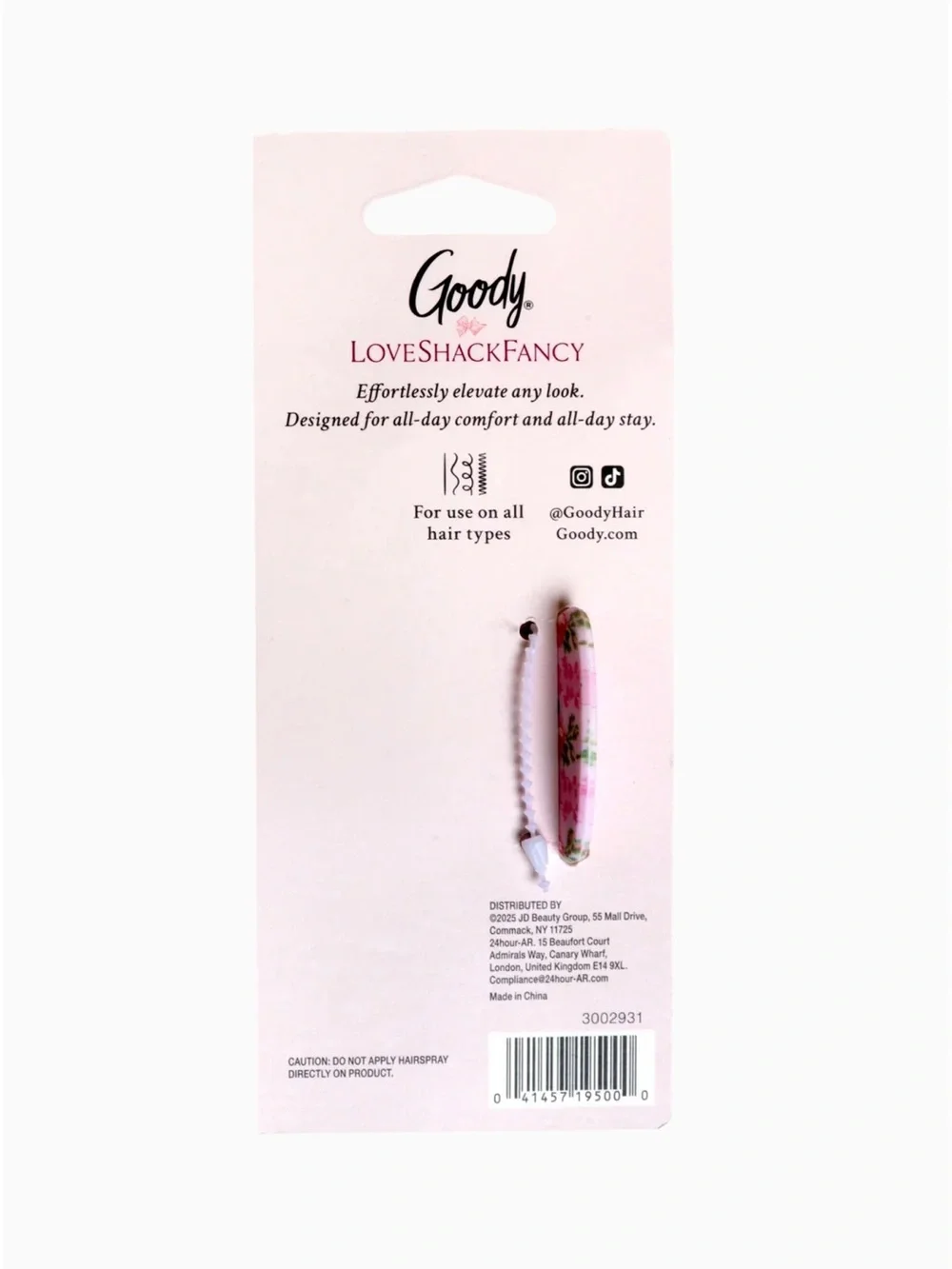 🧁 Goody X Love Shack Fancy Large Claw Clip - 1ct - Blooming Heirloom 🤍🎯
